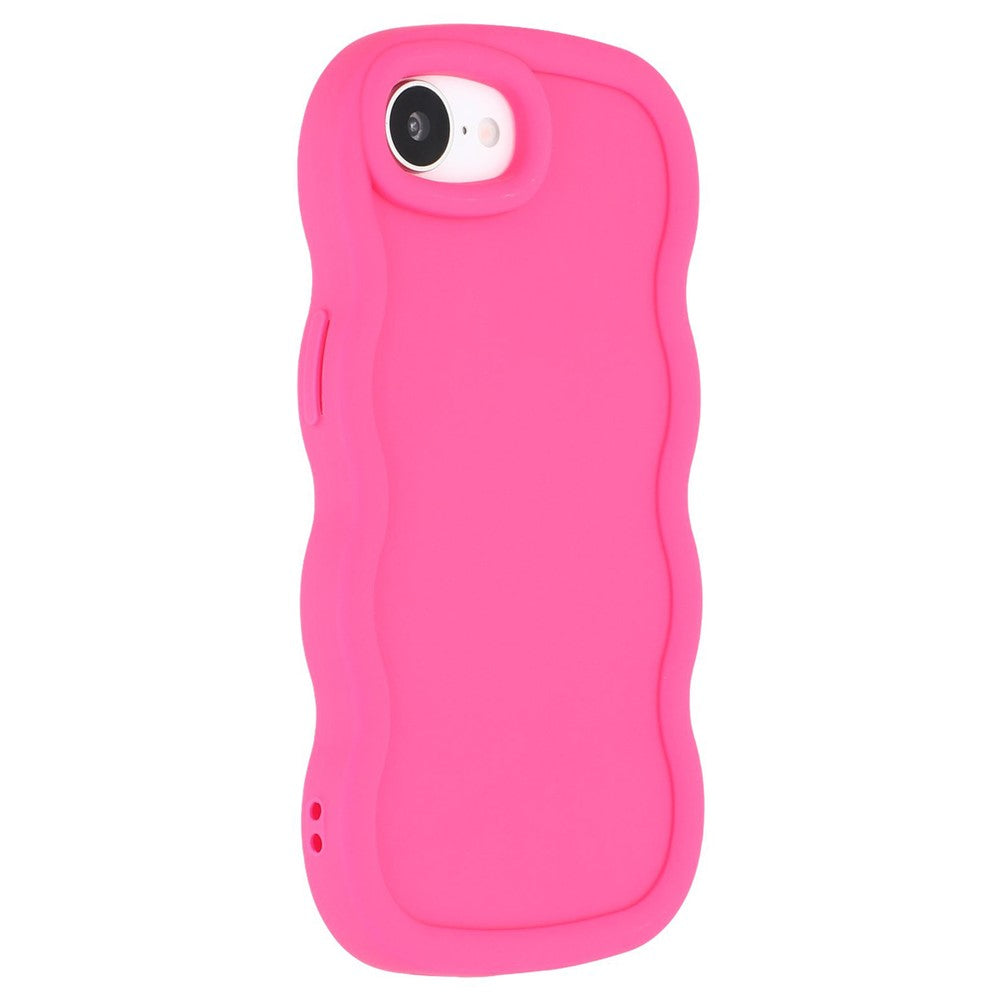 For iPhone 17th / 16th Case TPU Protective Phone Cover Unique Curly Wave Frame