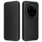 For Xiaomi 15 Ultra Case Carbon Fiber Texture Drop-Proof PU Leather Phone Cover