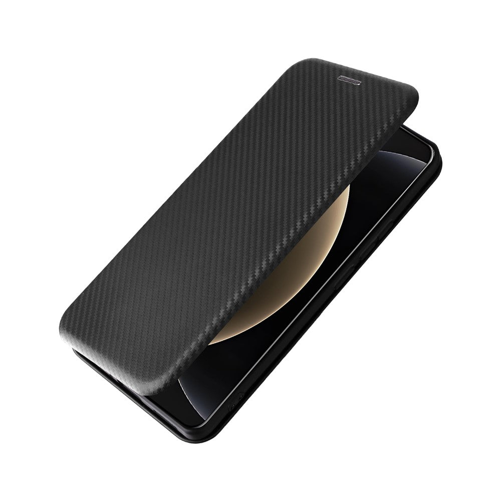 For Xiaomi 15 Ultra Case Carbon Fiber Texture Drop-Proof PU Leather Phone Cover