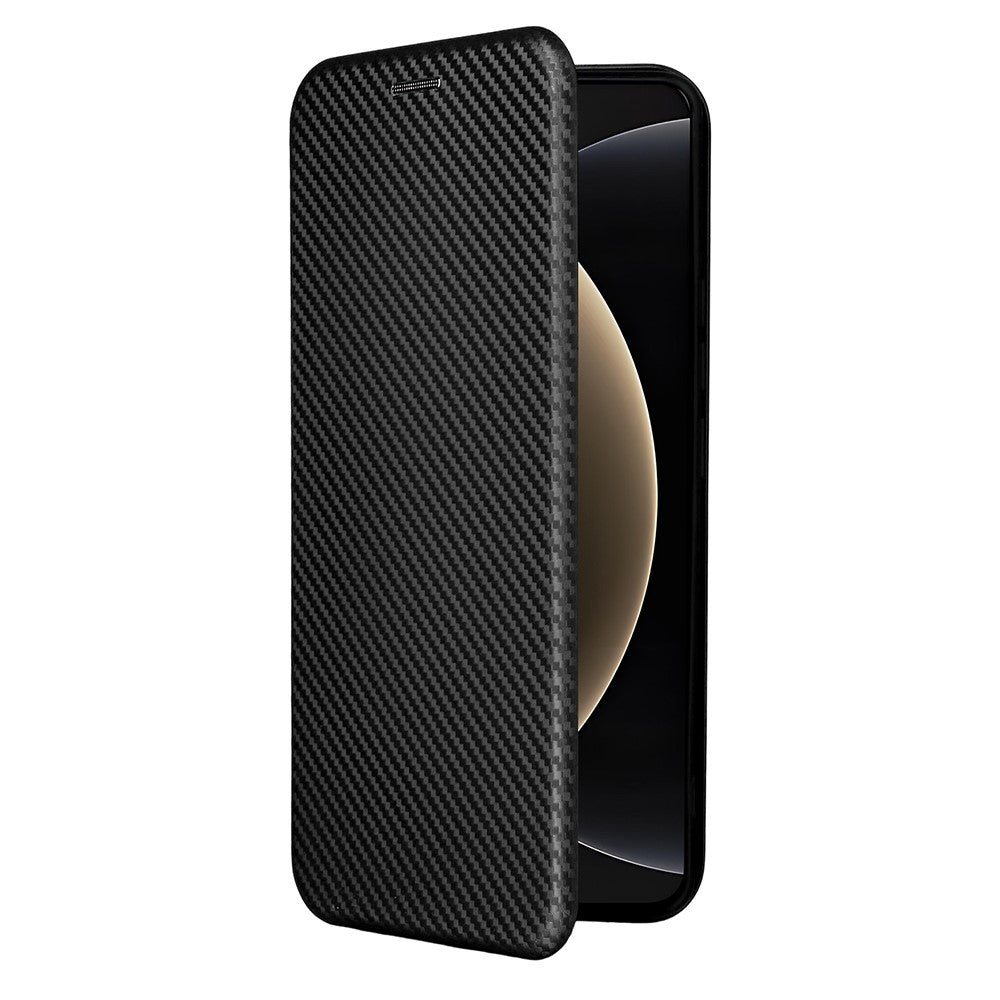 For Xiaomi 15 Ultra Case Carbon Fiber Texture Drop-Proof PU Leather Phone Cover