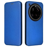 For Xiaomi 15 Ultra Case Carbon Fiber Texture Drop-Proof PU Leather Phone Cover