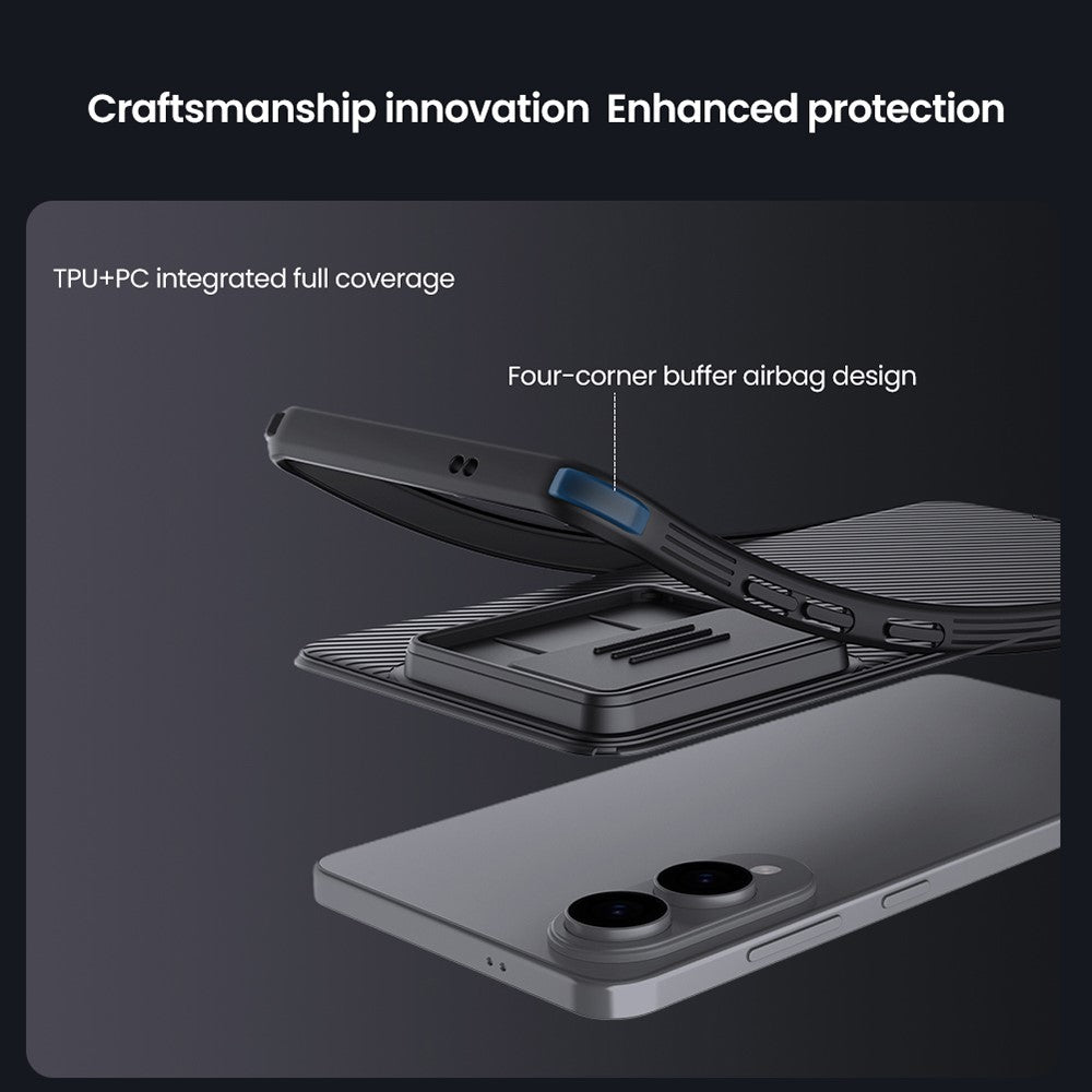 NILLKIN Camshield Pro Series för Samsung Galaxy S25 Edge-skal PC + TPU-skydd för kameralock – mobilskal