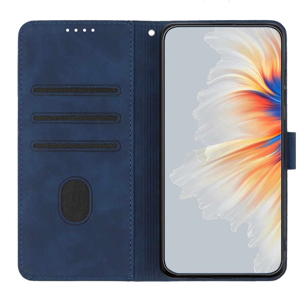 For Xiaomi Redmi Note 14 5G Leather Case Wallet Stand Smile Imprinted Phone Cover with Strap