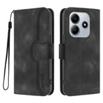 For Xiaomi Redmi Note 14 4G (163.25mm) Leather Case Wallet Stand Smile Imprinted Phone Cover with Strap