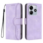 For Xiaomi Redmi Note 14 4G (163.25mm) Leather Case Wallet Stand Smile Imprinted Phone Cover with Strap