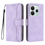 For Xiaomi Redmi Note 14 4G (164.84mm) Leather Case Wallet Stand Smile Imprinted Phone Cover with Strap