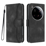 For Xiaomi 15 Ultra Leather Case Wallet Stand Smile Imprinted Phone Cover with Strap