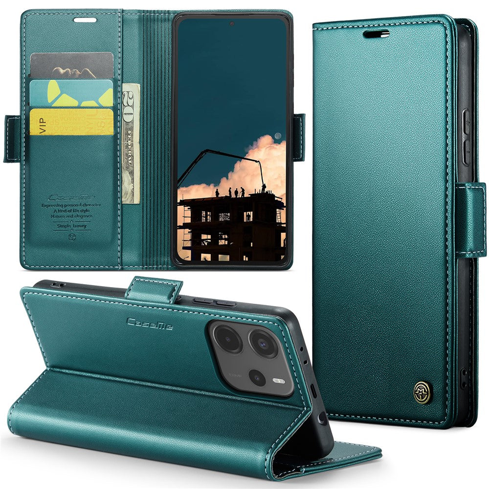 CASEME For Xiaomi Redmi Note 14 4G (163.25mm) Case  023 Series RFID Blocking Leather Wallet Stand Phone Cover
