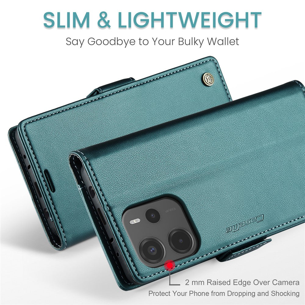 CASEME For Xiaomi Redmi Note 14 4G (163.25mm) Case  023 Series RFID Blocking Leather Wallet Stand Phone Cover