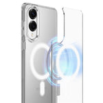 For Samsung Galaxy S25 Edge Clear Phone Magnetic Case TPU+Acrylic Back Cover