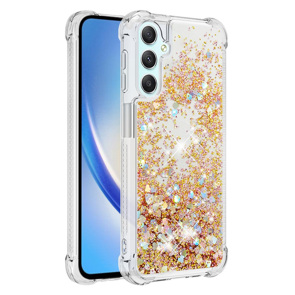 For Samsung Galaxy A25 5G (Global) (161.0 x 76.5 x 8.3mm) TPU Case Glitter Quicksand Shockproof Phone Back Cover