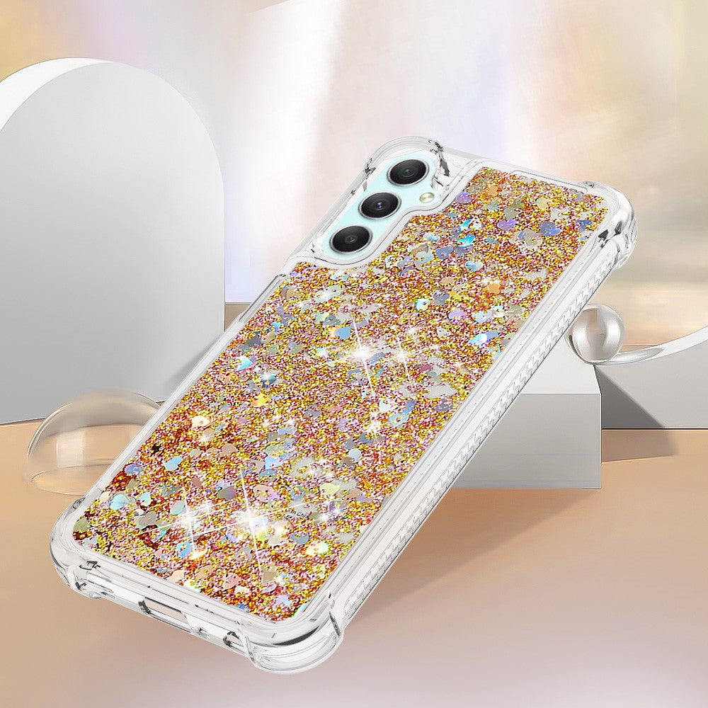 For Samsung Galaxy A25 5G (Global) (161.0 x 76.5 x 8.3mm) TPU Case Glitter Quicksand Shockproof Phone Back Cover