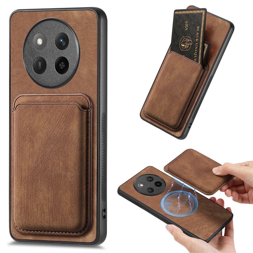 For Honor X60 Pro 5G / Honor Magic7 Lite 5G / Honor X9c 5G Magnetic Case Leather Back Cover with Detachable Card Holder