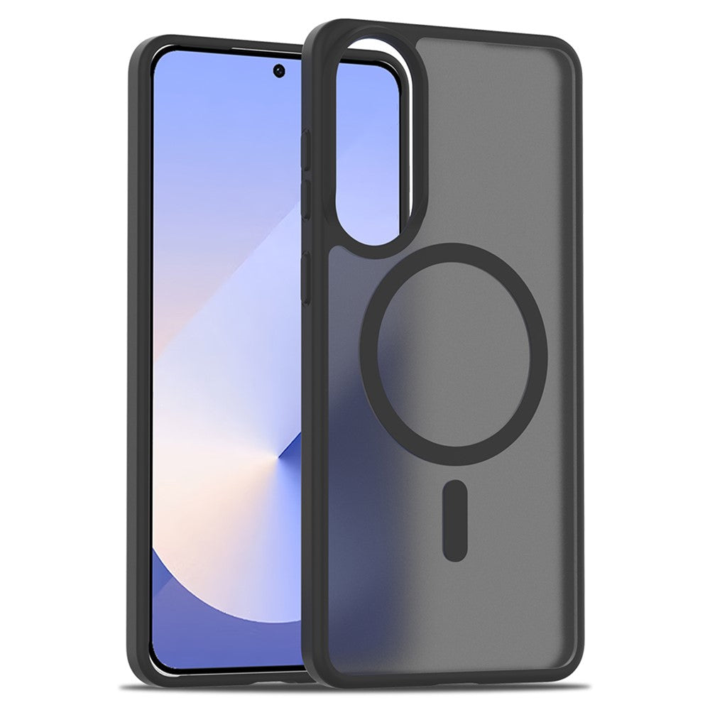 For Samsung Galaxy S25 Edge Magnetic Case TPU Frame Acrylic Back Phone Cover Skin Touch