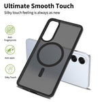 For Samsung Galaxy S25 Edge Magnetic Case TPU Frame Acrylic Back Phone Cover Skin Touch