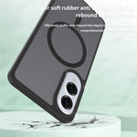 For Samsung Galaxy S25 Edge Magnetic Case TPU Frame Acrylic Back Phone Cover Skin Touch