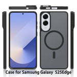 For Samsung Galaxy S25 Edge Magnetic Case TPU Frame Acrylic Back Phone Cover Skin Touch