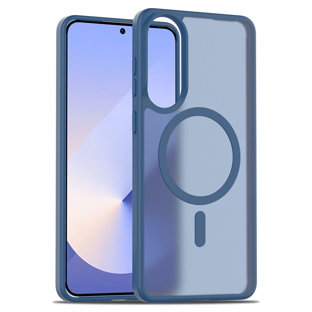 For Samsung Galaxy S25 Edge Magnetic Case TPU Frame Acrylic Back Phone Cover Skin Touch