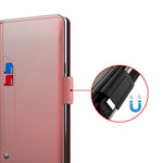 For Xiaomi 15 Pro Case Stand PU Leather Phone Cover Card Holder Mirror