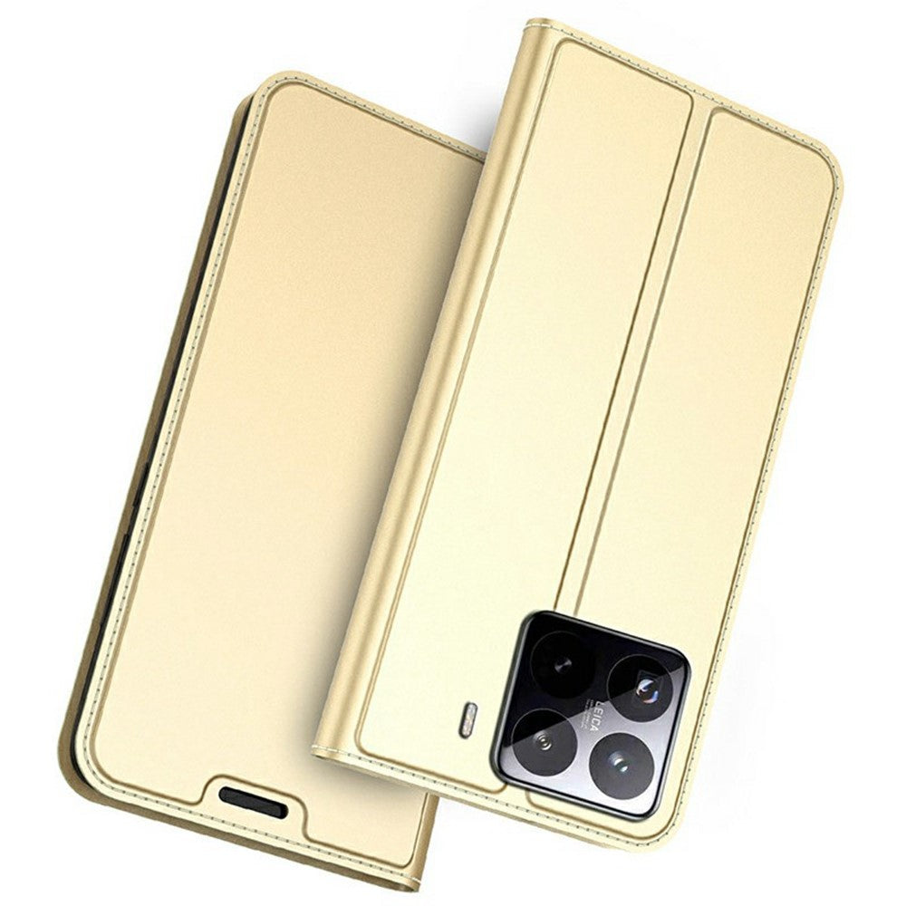 For Xiaomi 15 Pro Case PU Leather Phone Cover with Card Holder Stand