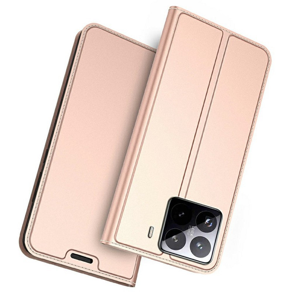 For Xiaomi 15 Pro Case PU Leather Phone Cover with Card Holder Stand