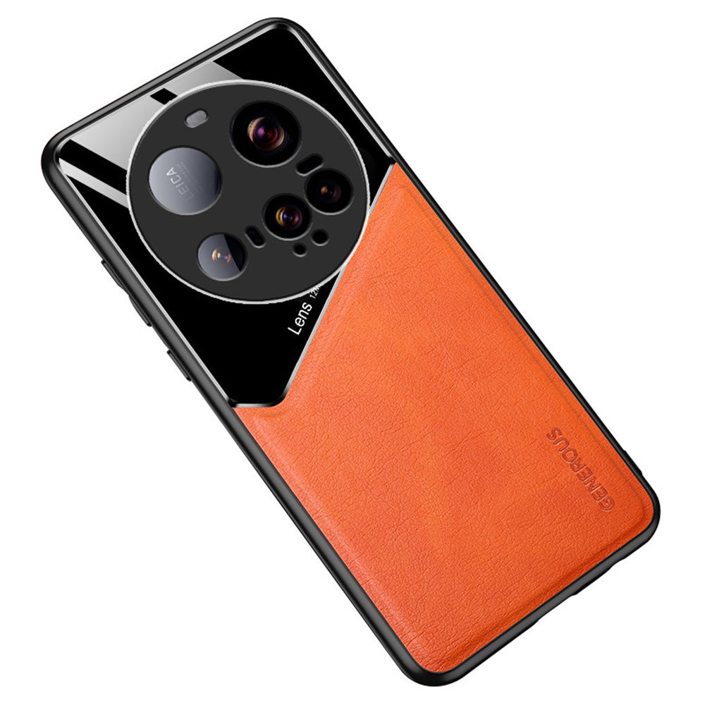 For Xiaomi 15 Ultra Case Leather Coated PC + TPU Phone Back Cover