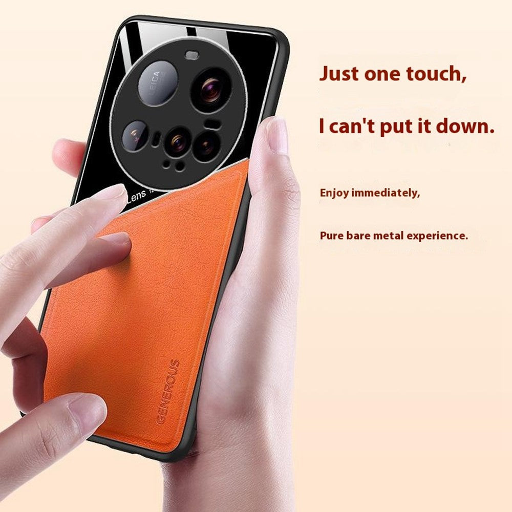 For Xiaomi 15 Ultra Case Leather Coated PC + TPU Phone Back Cover