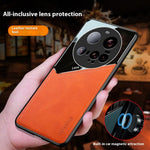 For Xiaomi 15 Ultra Case Leather Coated PC + TPU Phone Back Cover