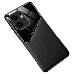 Læderbeklædt PC + TPU-bagcover til Oppo Reno13 F 5G (Reno 13 FS 5G) / 4G