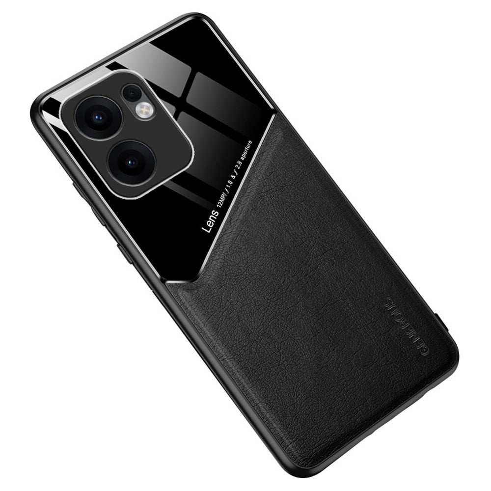 Læderbeklædt PC + TPU-bagcover til Oppo Reno13 F 5G (Reno 13 FS 5G) / 4G