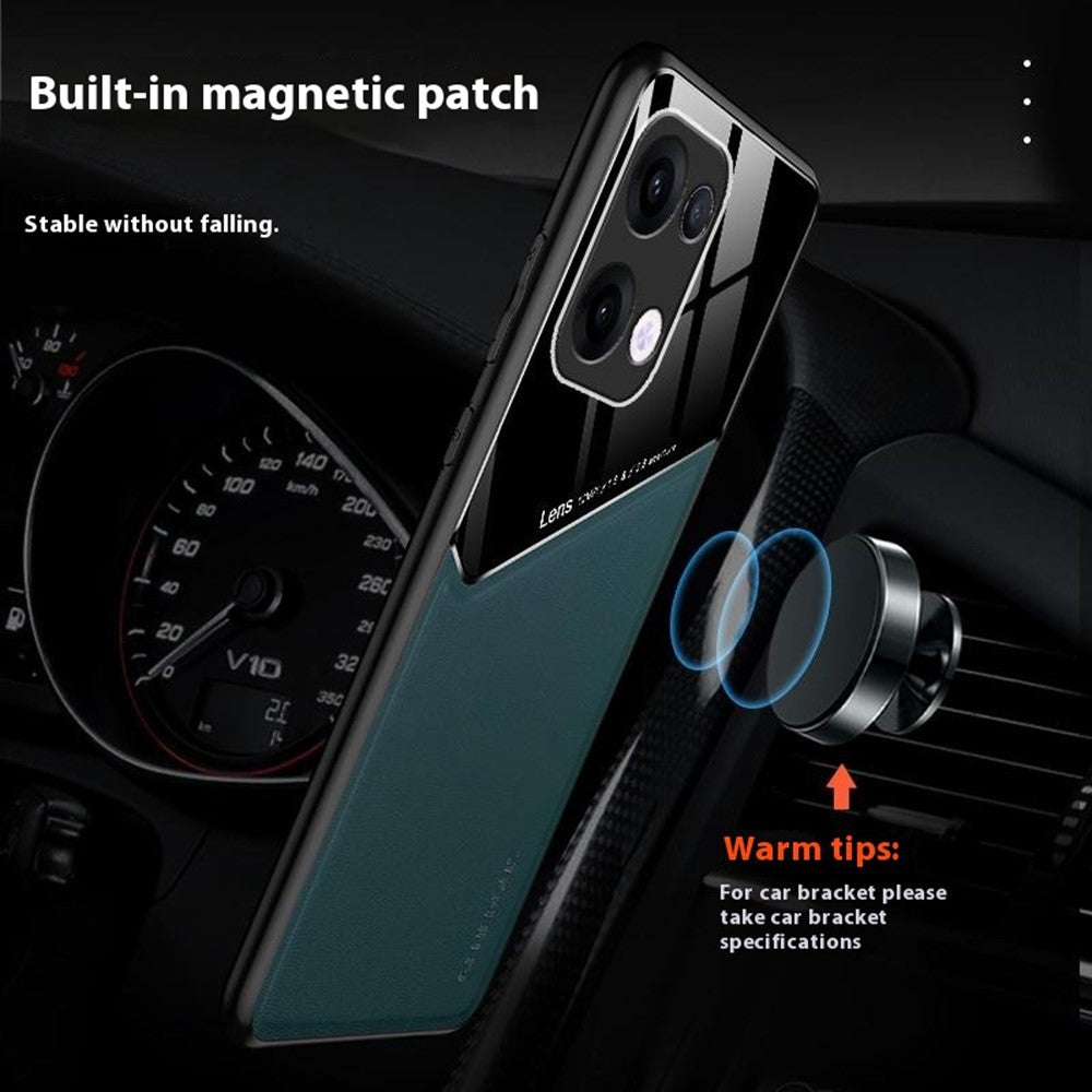 For Oppo Reno13 5G (Global) Case Leather Coated PC + TPU Phone Back Cover