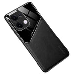 For Oppo Reno13 5G (Global) Case Leather Coated PC + TPU Phone Back Cover