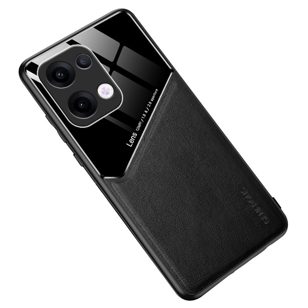 For Oppo Reno13 5G (Global) Case Leather Coated PC + TPU Phone Back Cover