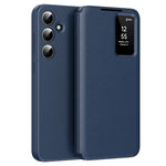 For Samsung Galaxy S24 FE Case with Card Holder Smart View Window Leather Phone Cover
