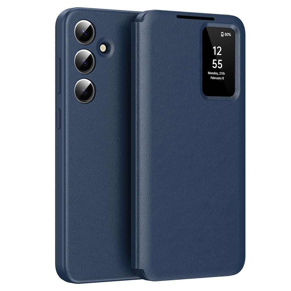 For Samsung Galaxy S24 FE Case with Card Holder Smart View Window Leather Phone Cover