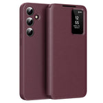For Samsung Galaxy S24 FE Case with Card Holder Smart View Window Leather Phone Cover