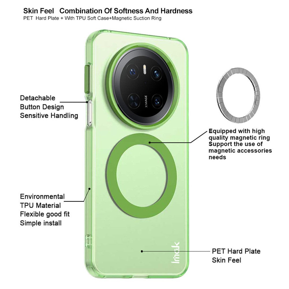 IMAK For Huawei Mate 70 Magnetic Case Candy Color Anti Drop TPU + PET Back Cover