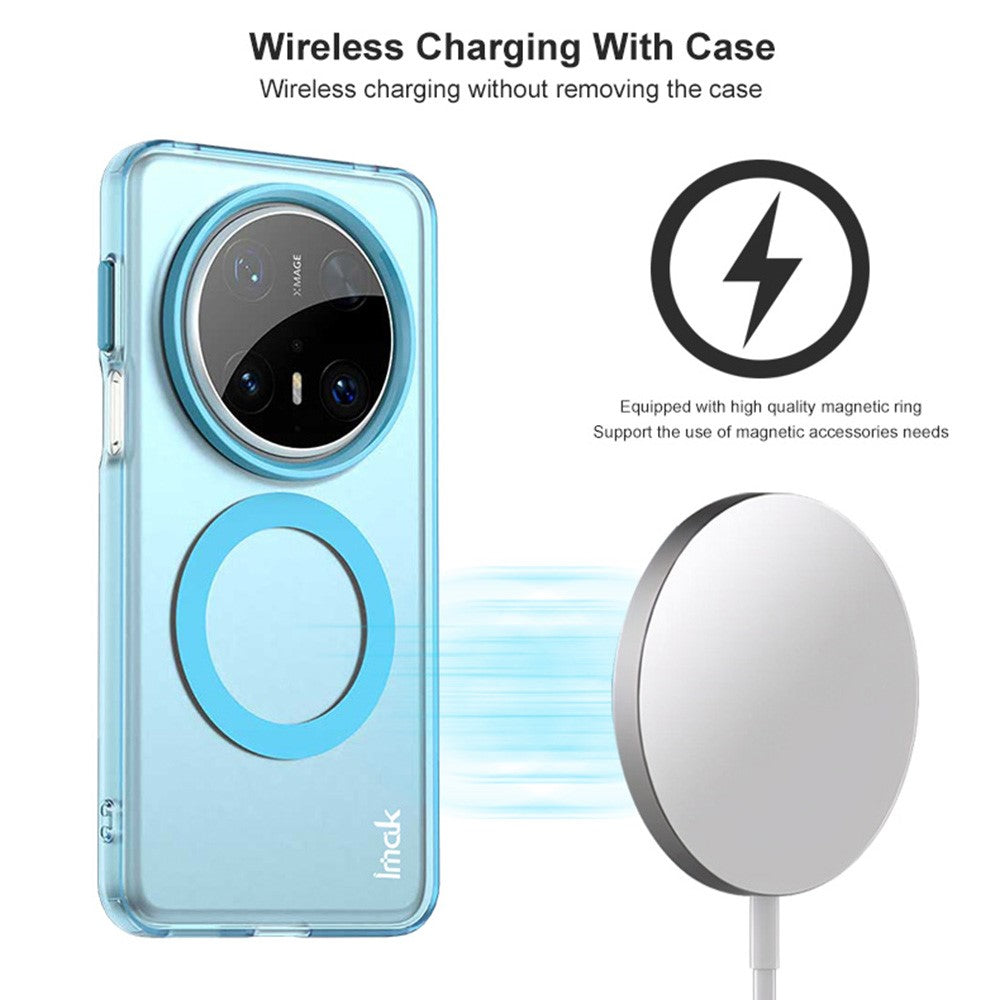 IMAK For Huawei Mate 70 Pro / Mate 70 Pro+ Magnetic Case Candy Color Anti Drop TPU + PET Back Cover