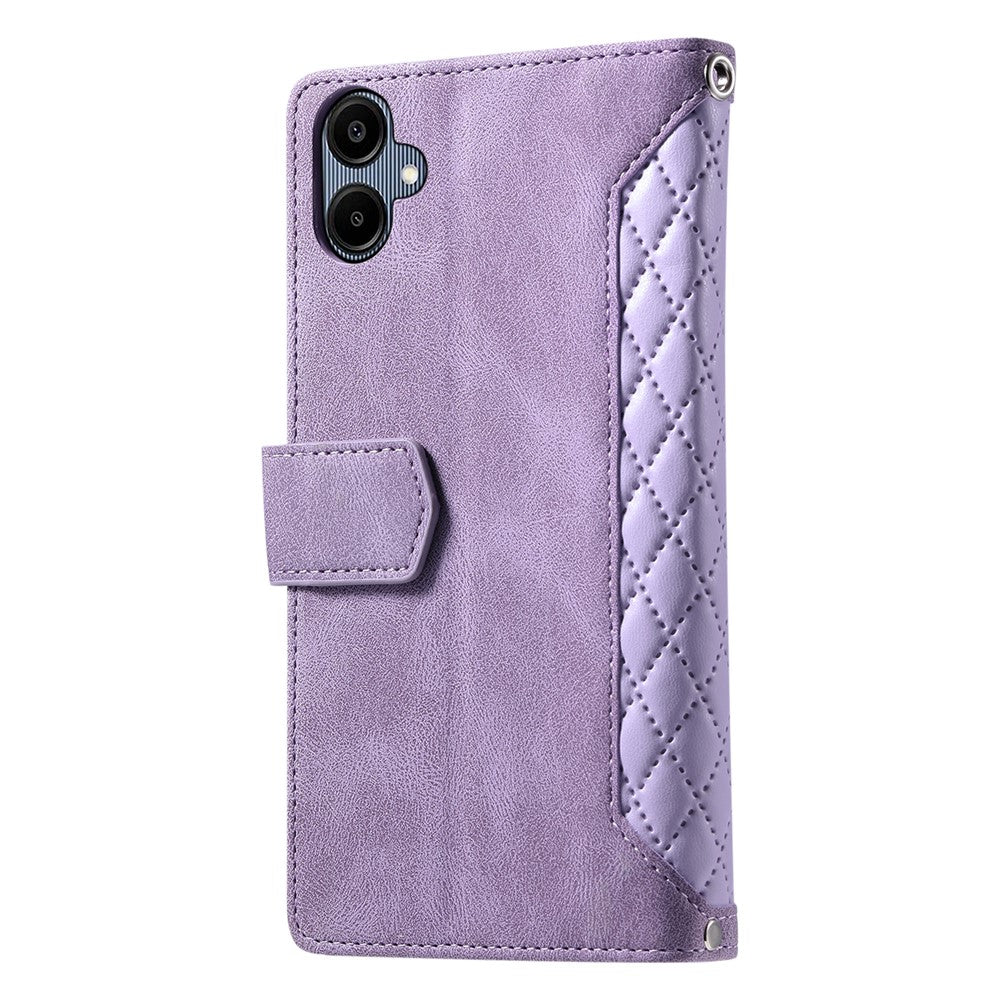 Stil 005 för Samsung Galaxy A06 5G plånboksfodral med rombsömmar i PU-läder