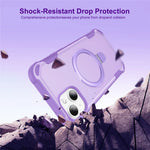 For iPhone 14 Case Compatible with MagSafe Kickstand TPU + PC Shockproof Phone Back Cover