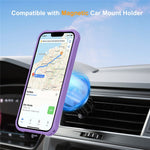 For iPhone 14 Case Compatible with MagSafe Kickstand TPU + PC Shockproof Phone Back Cover