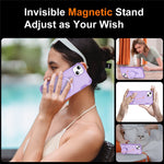 For iPhone 14 Case Compatible with MagSafe Kickstand TPU + PC Shockproof Phone Back Cover