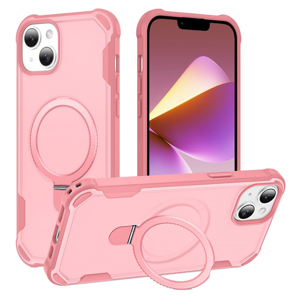 For iPhone 14 Case Compatible with MagSafe Kickstand TPU + PC Shockproof Phone Back Cover