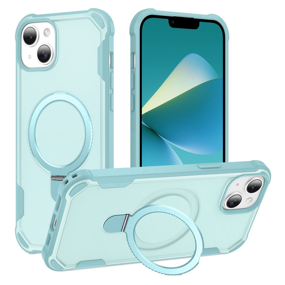 For iPhone 14 Case Compatible with MagSafe Kickstand TPU + PC Shockproof Phone Back Cover