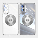 For Samsung Galaxy S25 Edge Magnetic Case PC + TPU Phone Cover with Rotating Metal Kickstand, Lens Protector