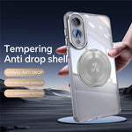 For Samsung Galaxy S25 Edge Magnetic Case PC + TPU Phone Cover with Rotating Metal Kickstand, Lens Protector