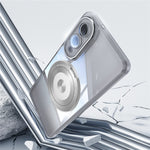 For Samsung Galaxy S25 Edge Magnetic Case PC + TPU Phone Cover with Rotating Metal Kickstand, Lens Protector
