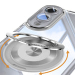 For Samsung Galaxy S25 Edge Magnetic Case PC + TPU Phone Cover with Rotating Metal Kickstand, Lens Protector