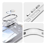 For Samsung Galaxy S25 Edge Magnetic Case PC + TPU Phone Cover with Rotating Metal Kickstand, Lens Protector