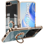 For Samsung Galaxy Z Flip7 FE 5G / Z Flip6 5G Case Precise Cutouts 6D Electroplating TPU Phone Cover with Ring Holder